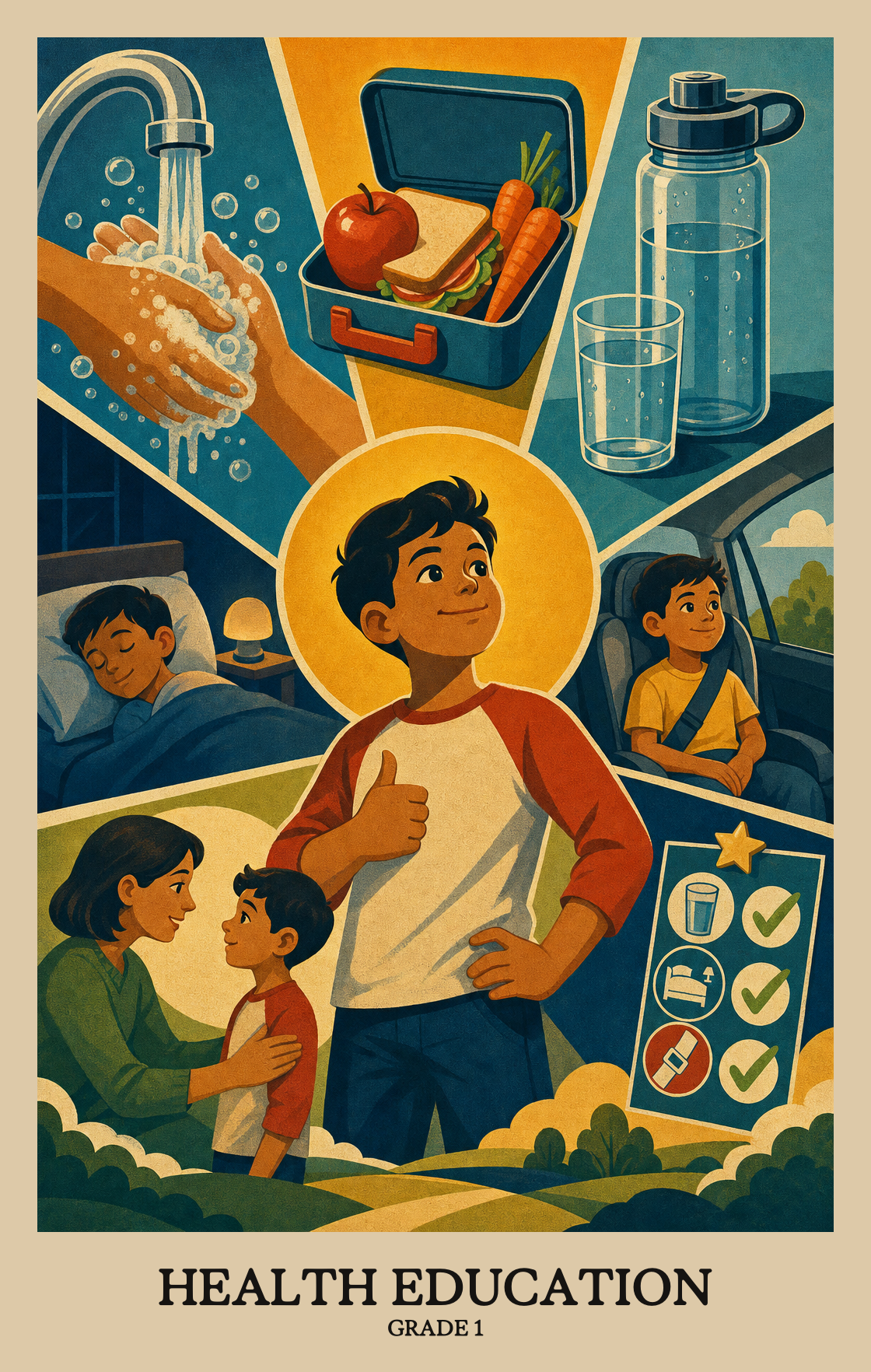 Illustration of what students learn in Grade 1 Health Education