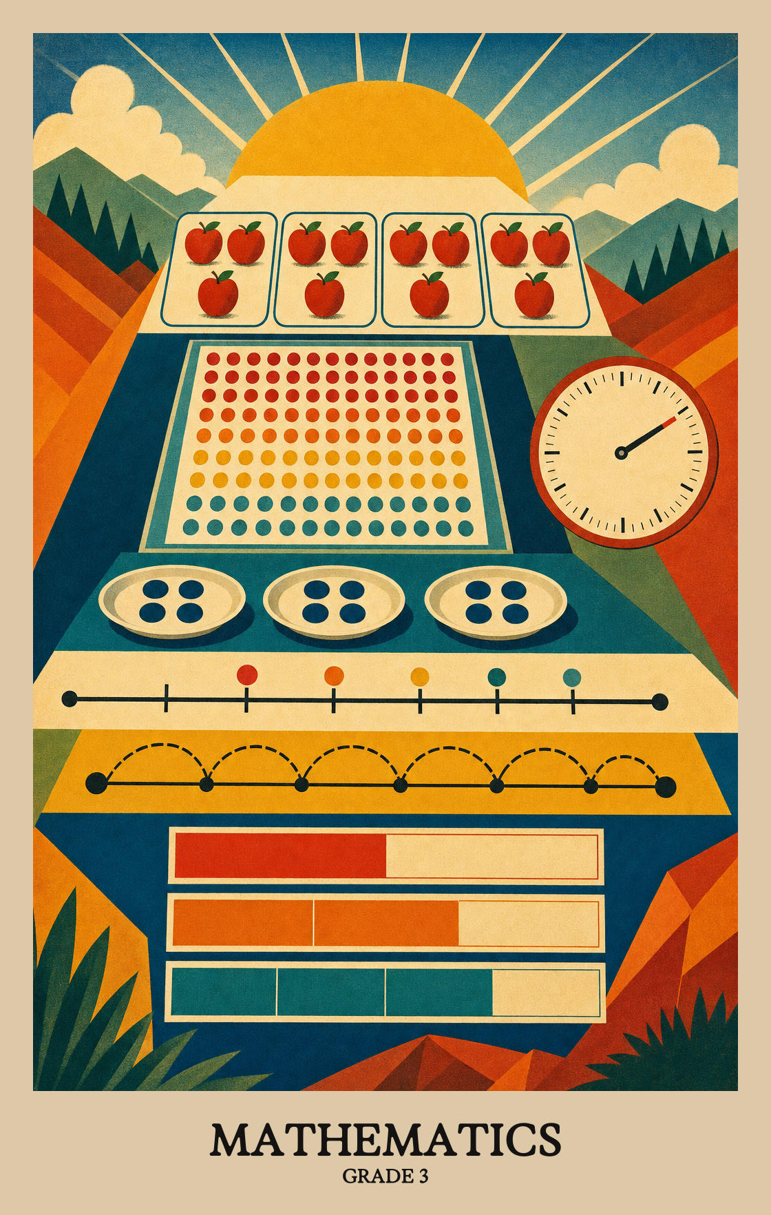 Illustration of what students learn in Grade 3 Mathematics