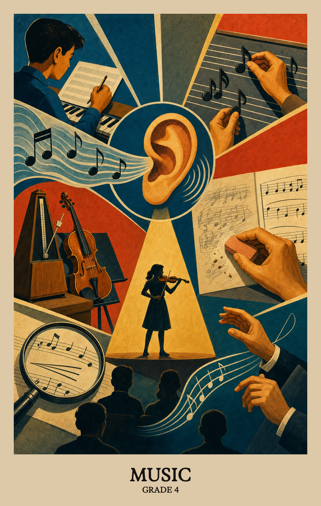 Illustration of what students learn in Grade 4 Arts: Music