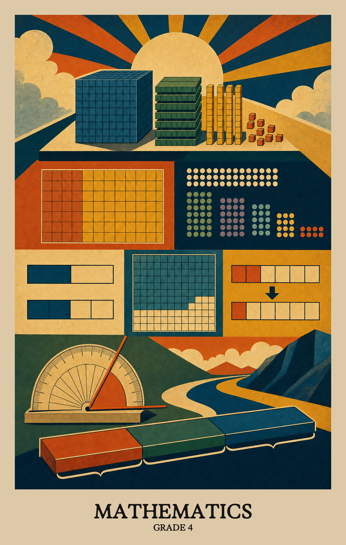 Illustration of what students learn in Grade 4 Mathematics