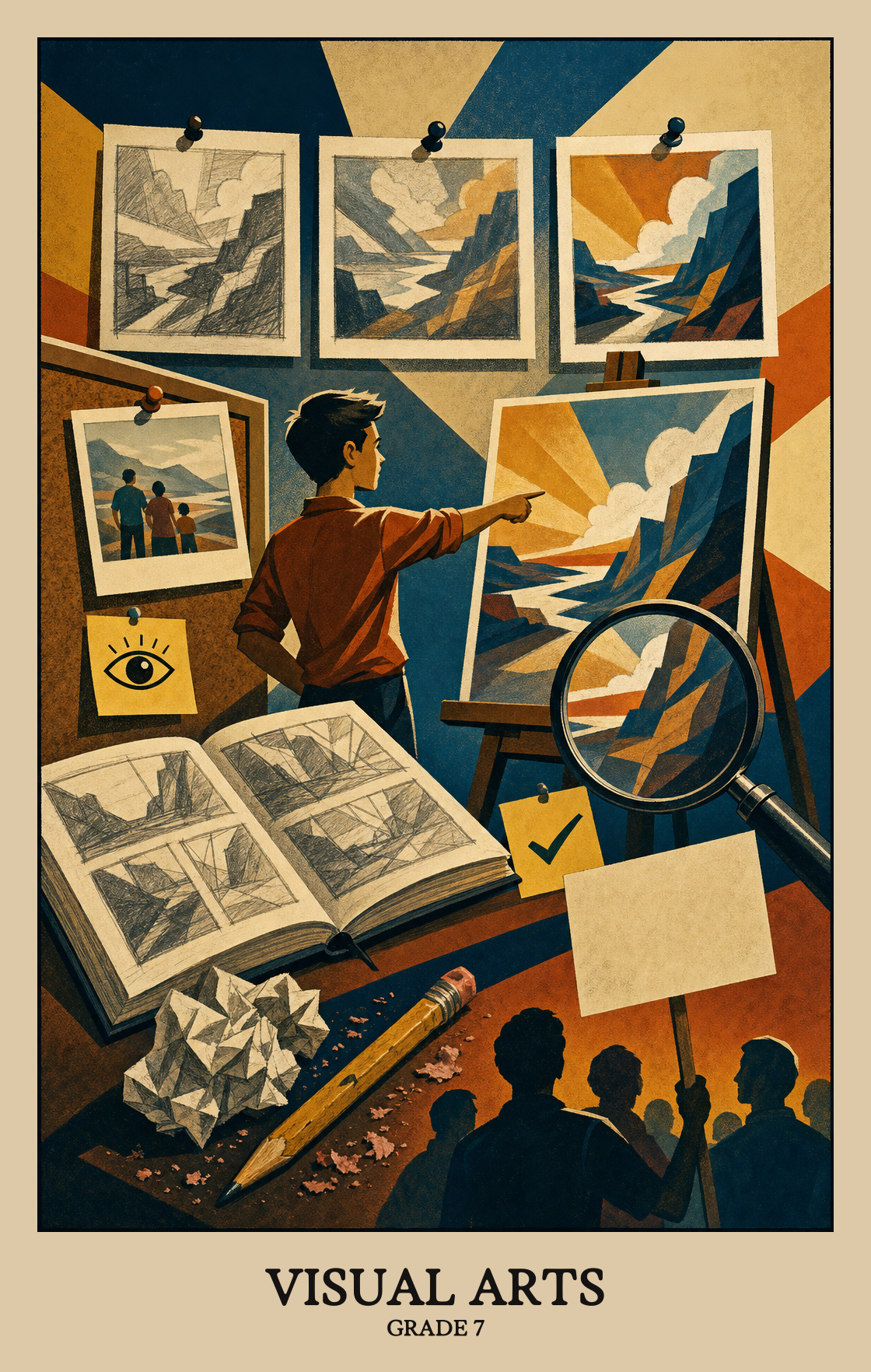 Illustration of what students learn in Grade 7 Arts: Visual Arts