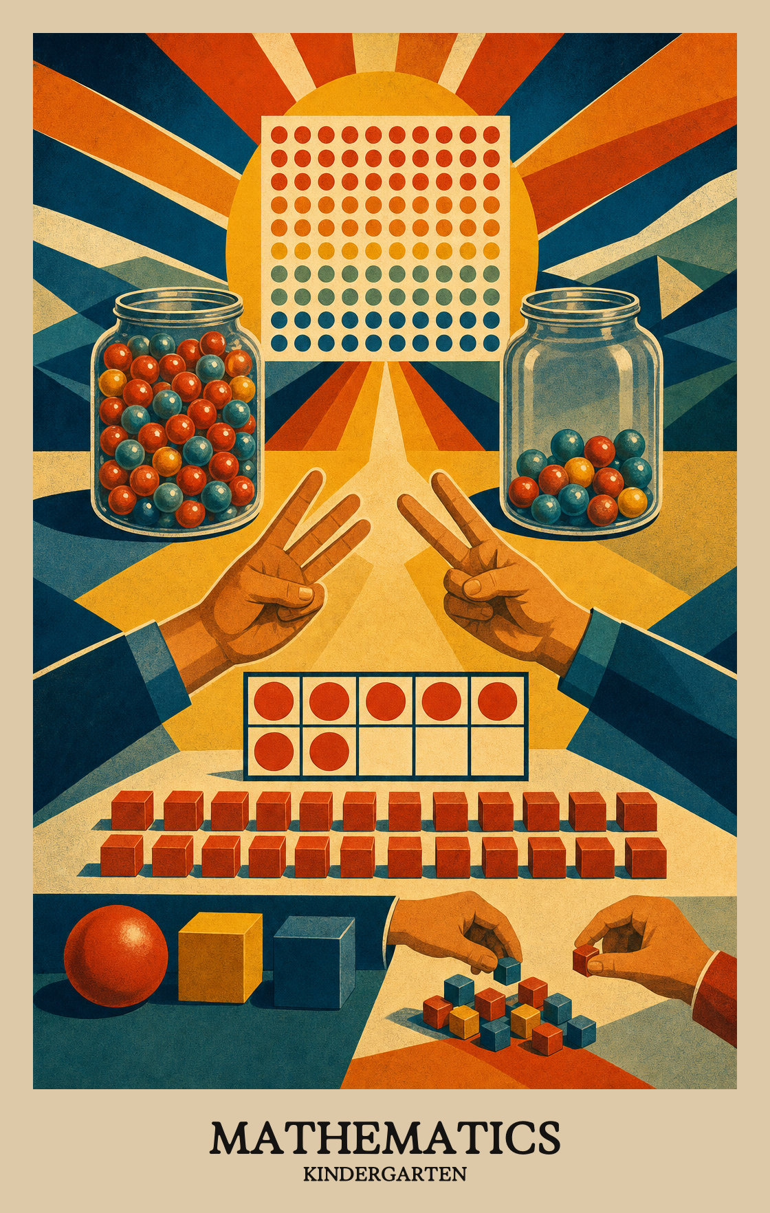 Illustration of what students learn in Kindergarten Mathematics