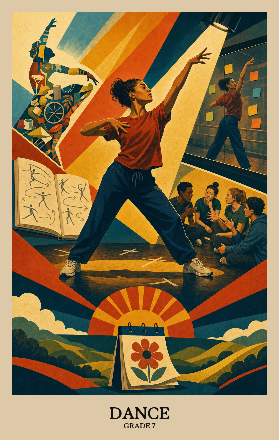 Illustration of what students learn in Grade 7 Arts: Dance