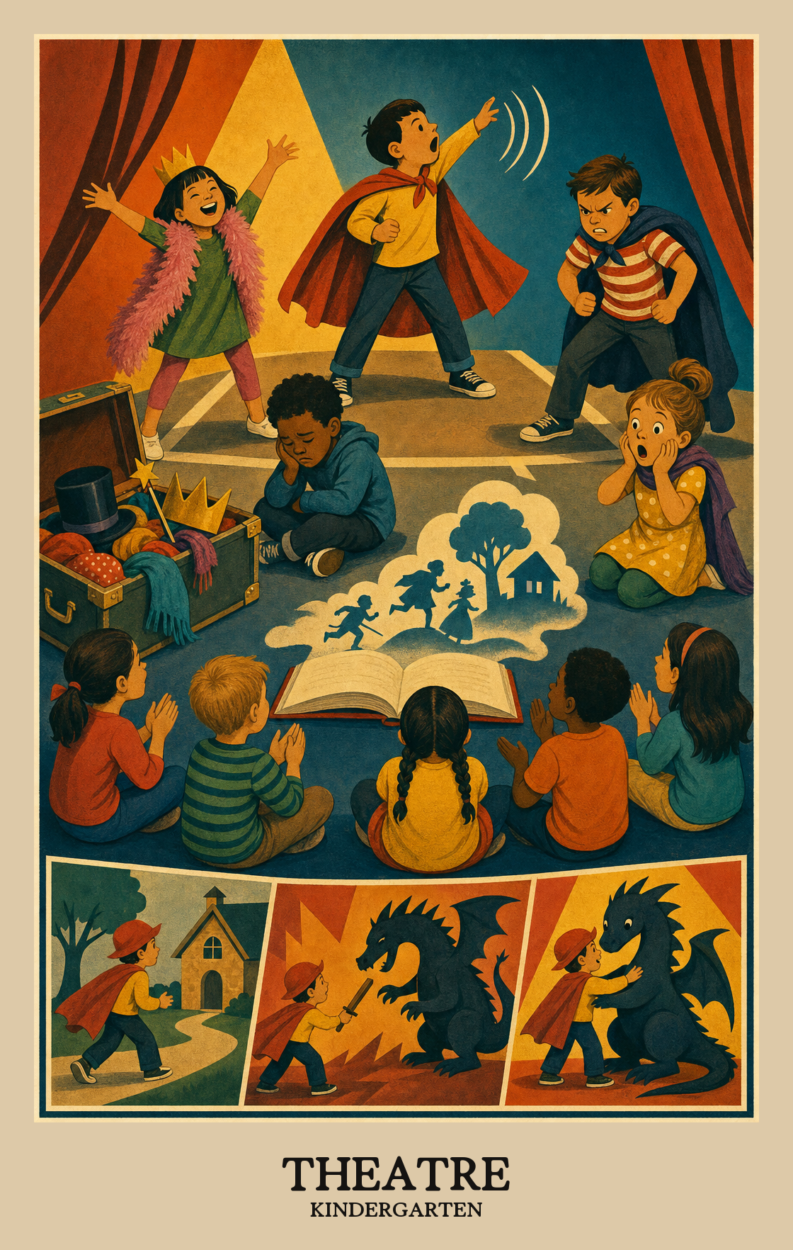 Illustration of what students learn in Kindergarten Arts: Theatre