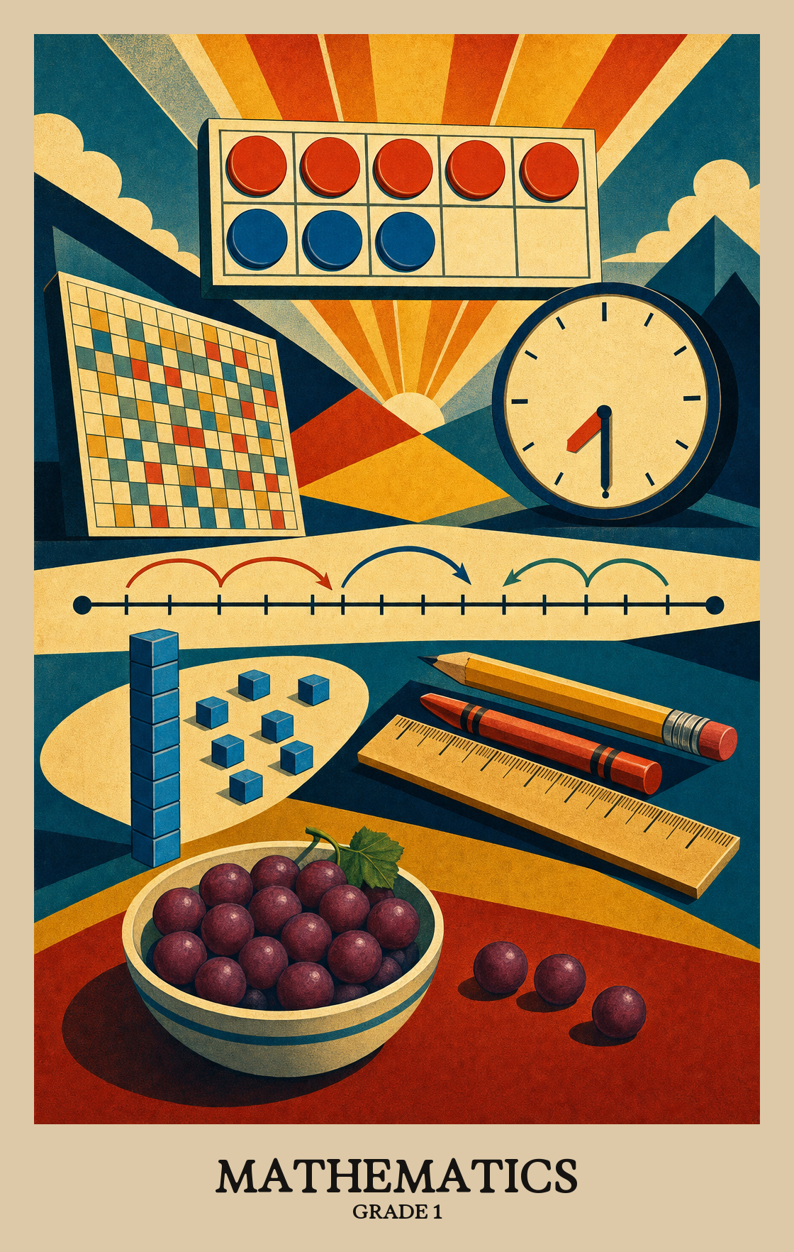 Illustration of what students learn in Grade 1 Mathematics