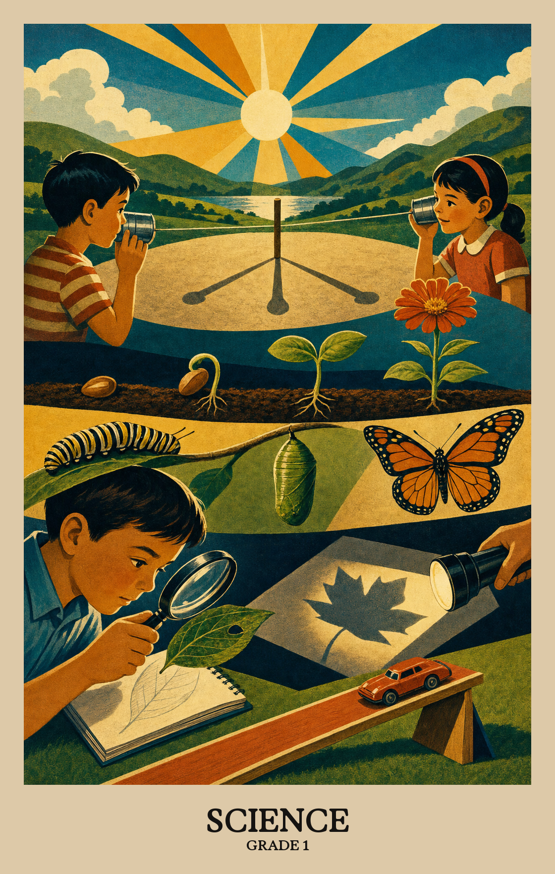 Illustration of what students learn in Grade 1 Science