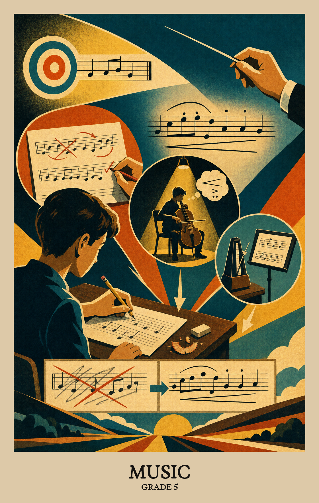 Illustration of what students learn in Grade 5 Arts: Music