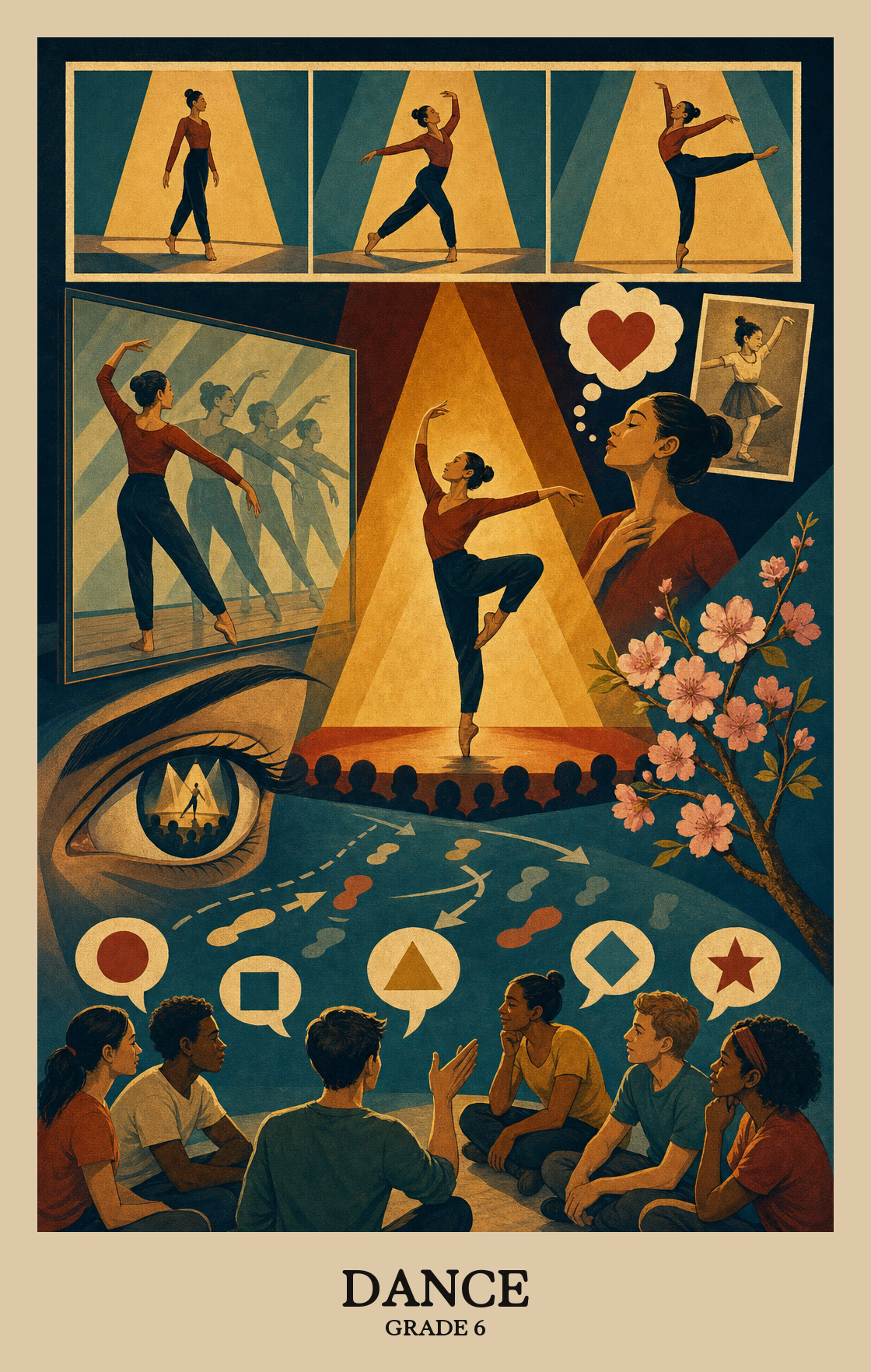 Illustration of what students learn in Grade 6 Arts: Dance