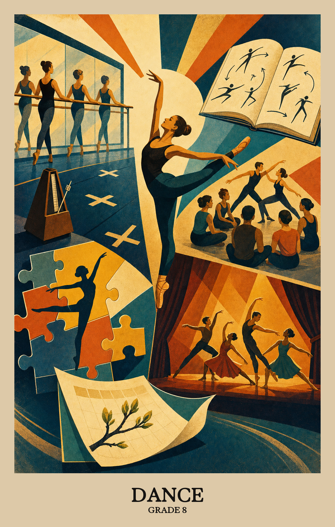 Illustration of what students learn in Grade 8 Arts: Dance