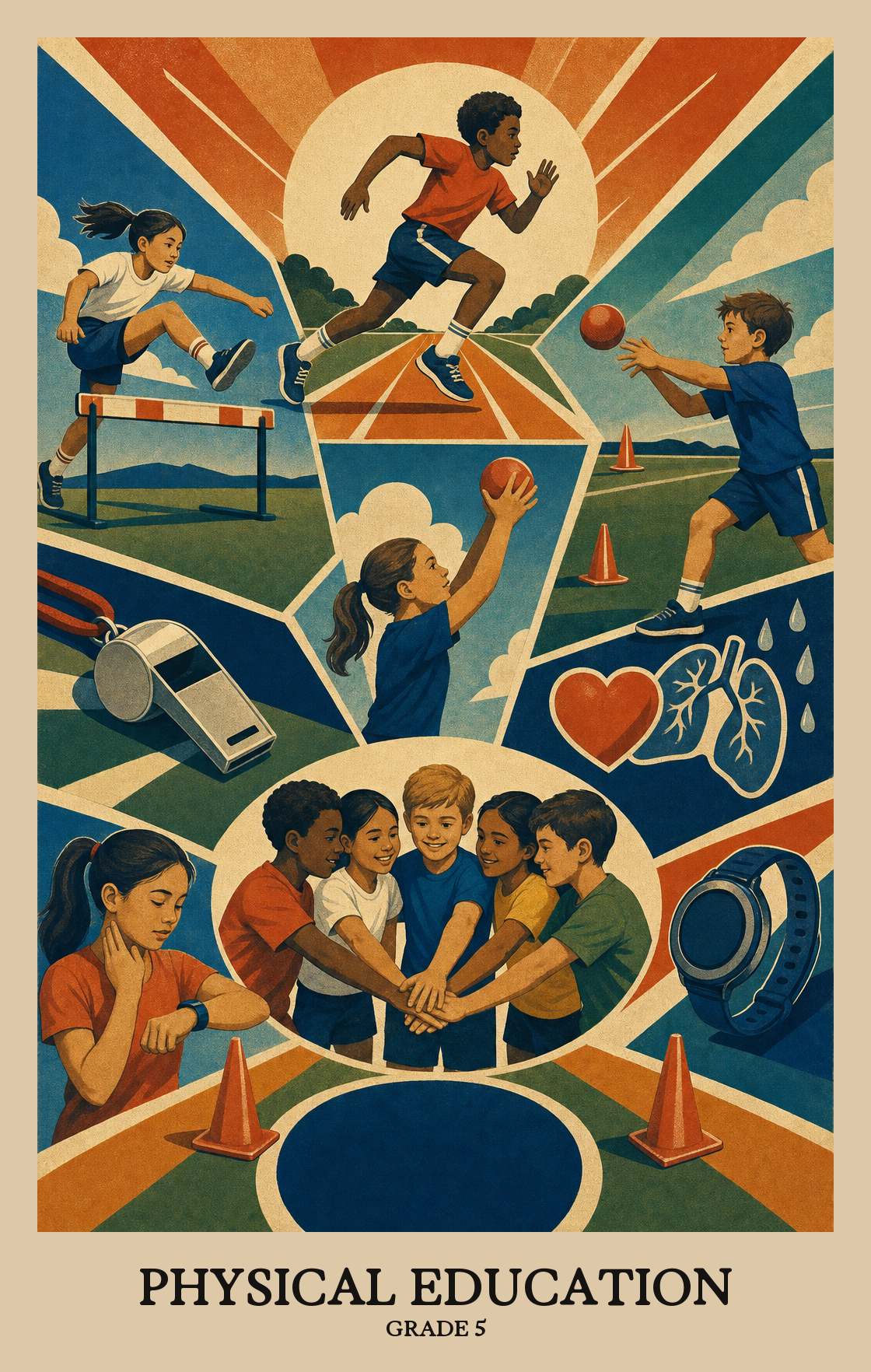 Illustration of what students learn in Grade 5 Physical Education