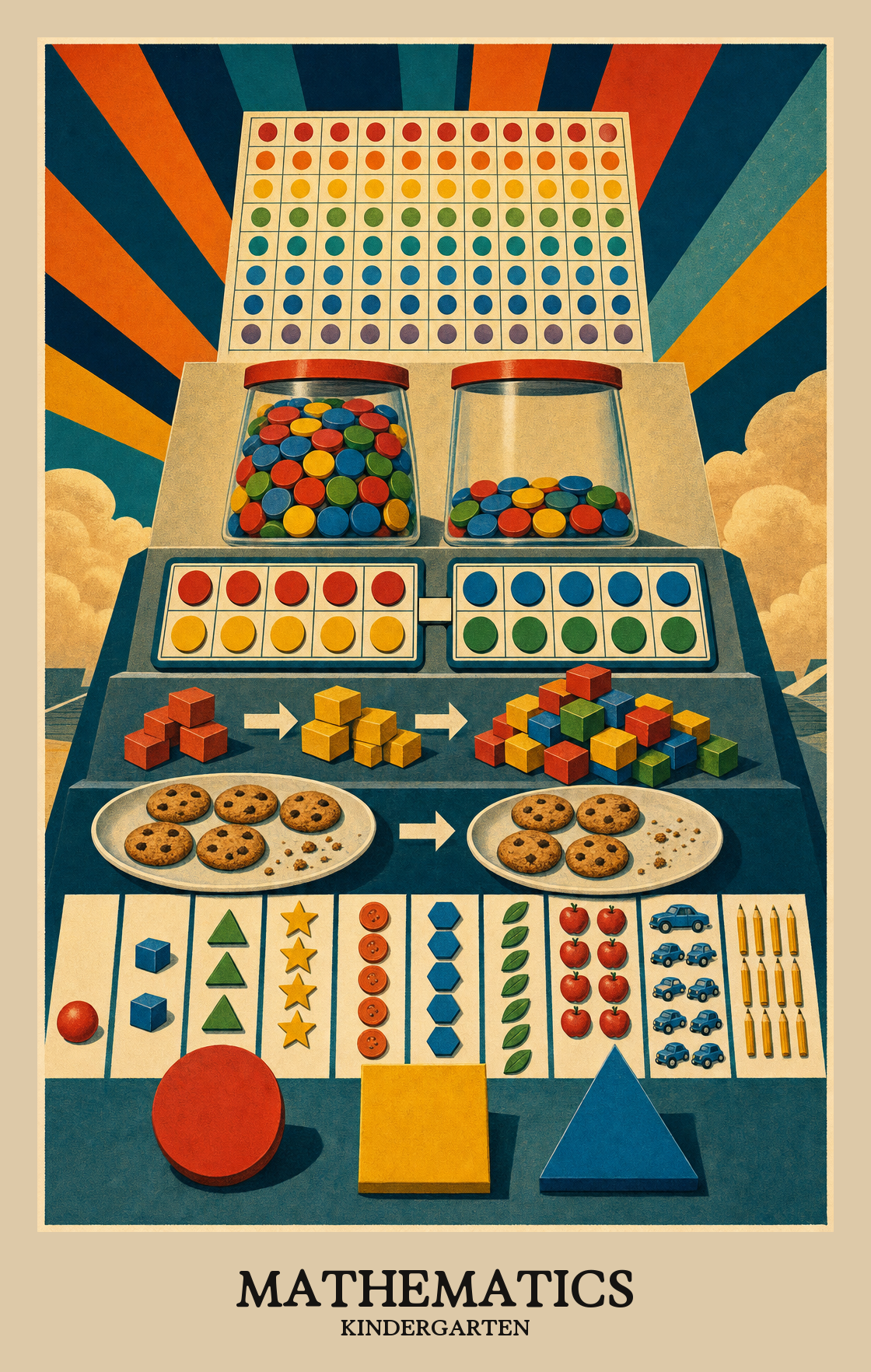 Illustration of what students learn in Kindergarten Mathematics