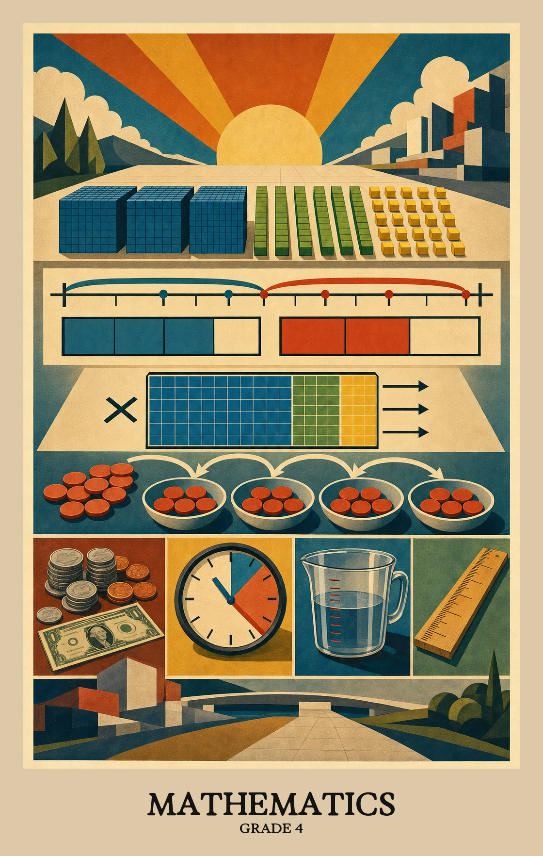 Illustration of what students learn in Grade 4 Mathematics