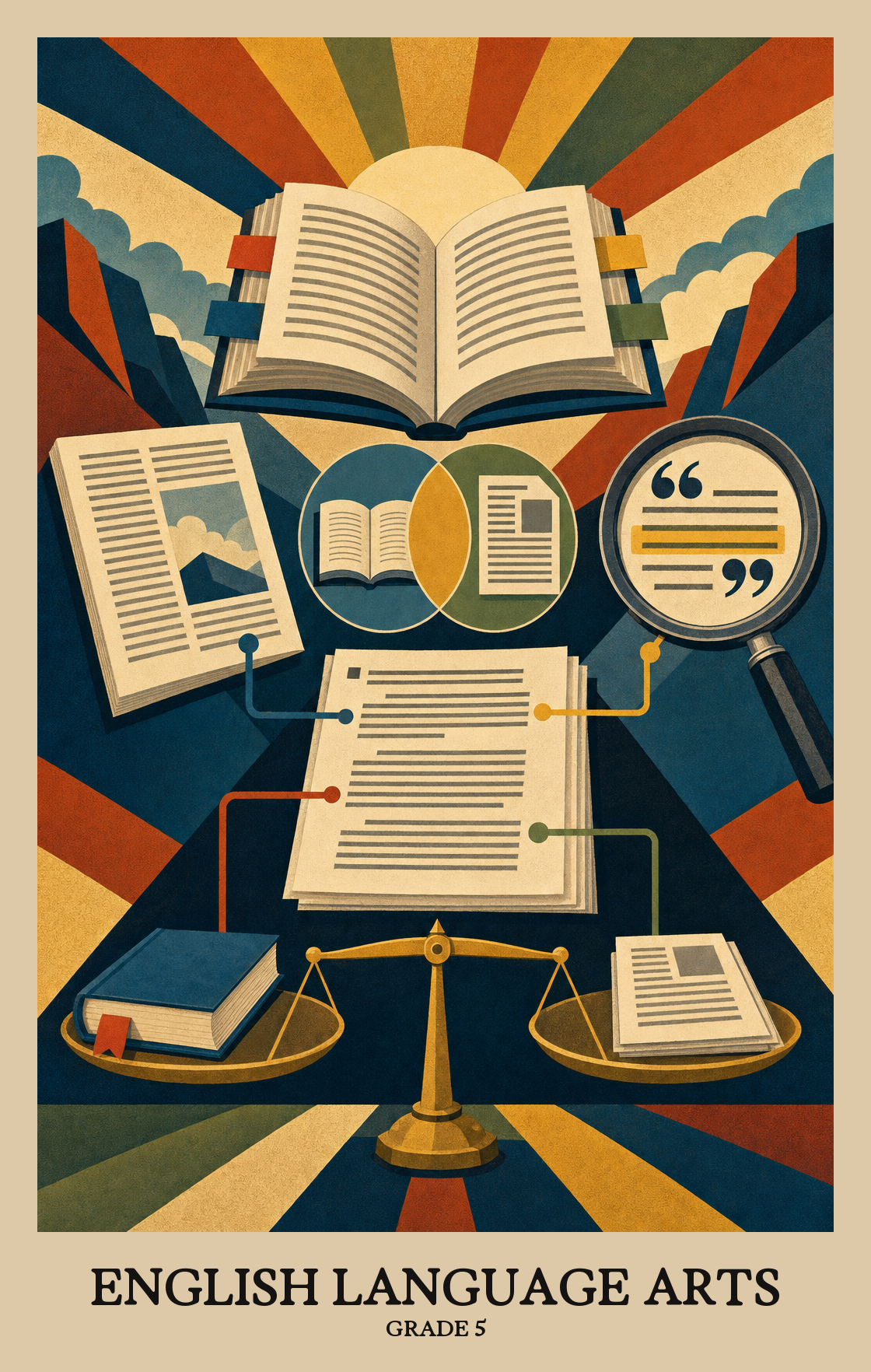 Illustration of what students learn in Grade 5 English Language Arts