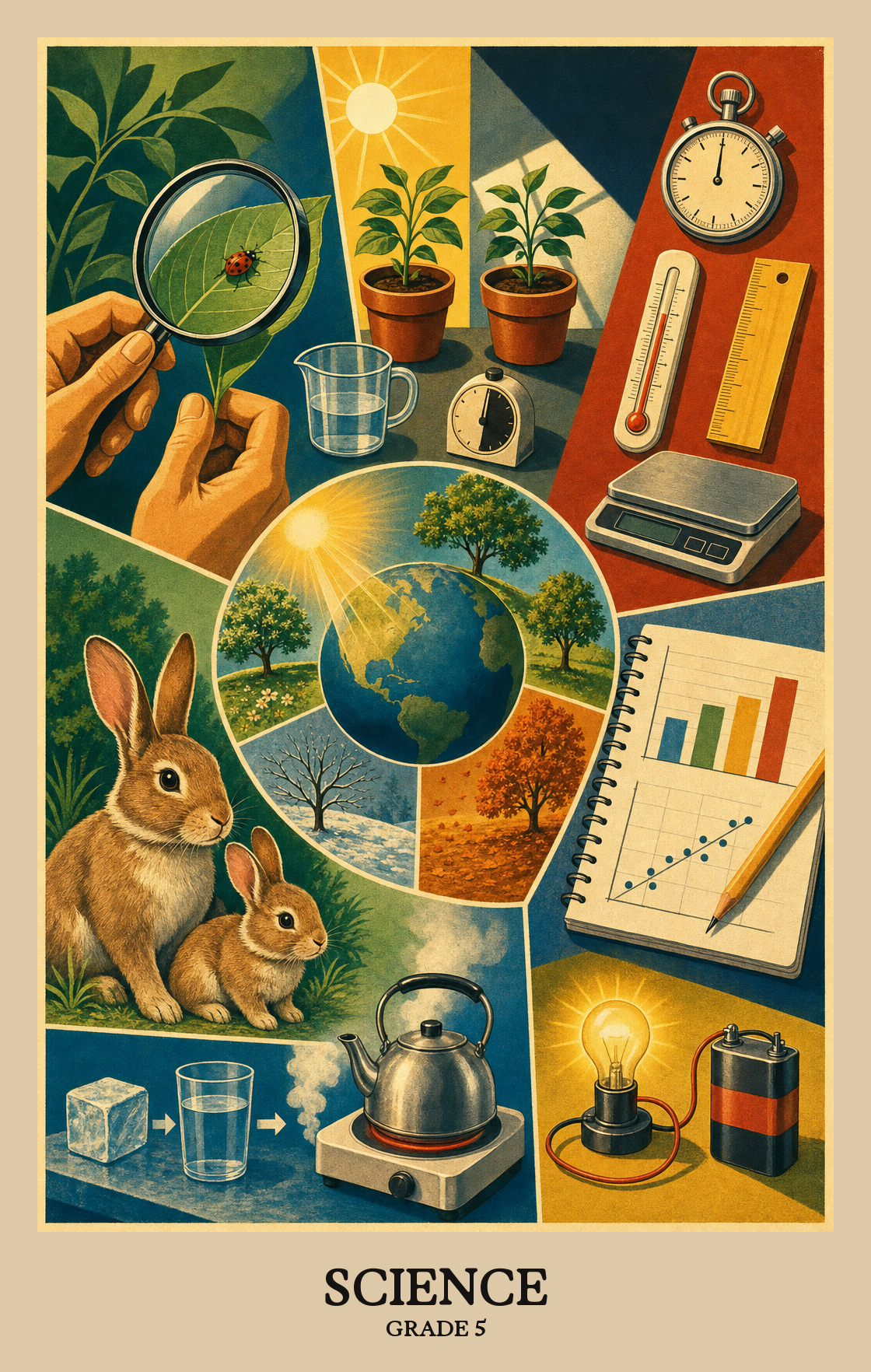 Illustration of what students learn in Grade 5 Science