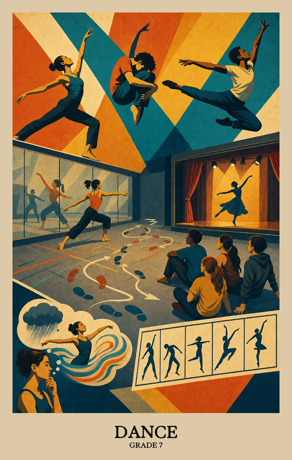 Illustration of what students learn in Grade 7 Arts: Dance