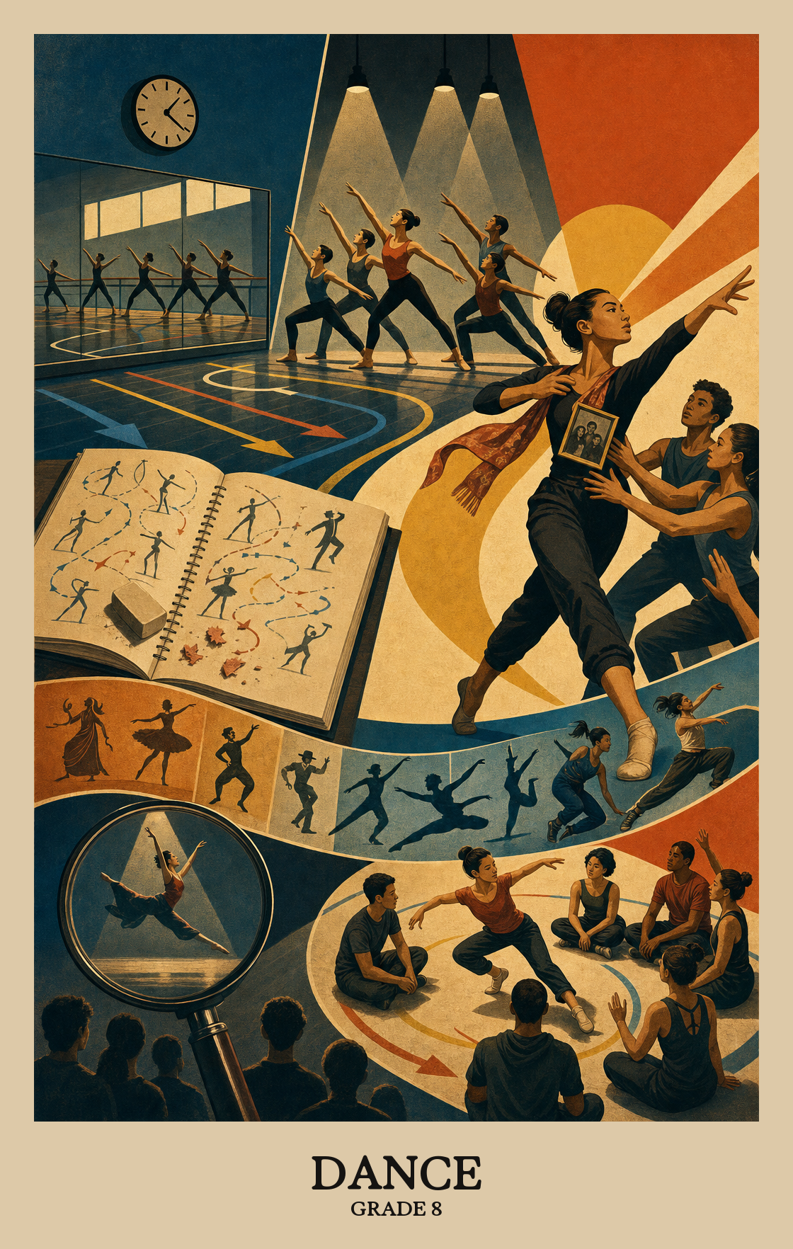 Illustration of what students learn in Grade 8 Arts: Dance