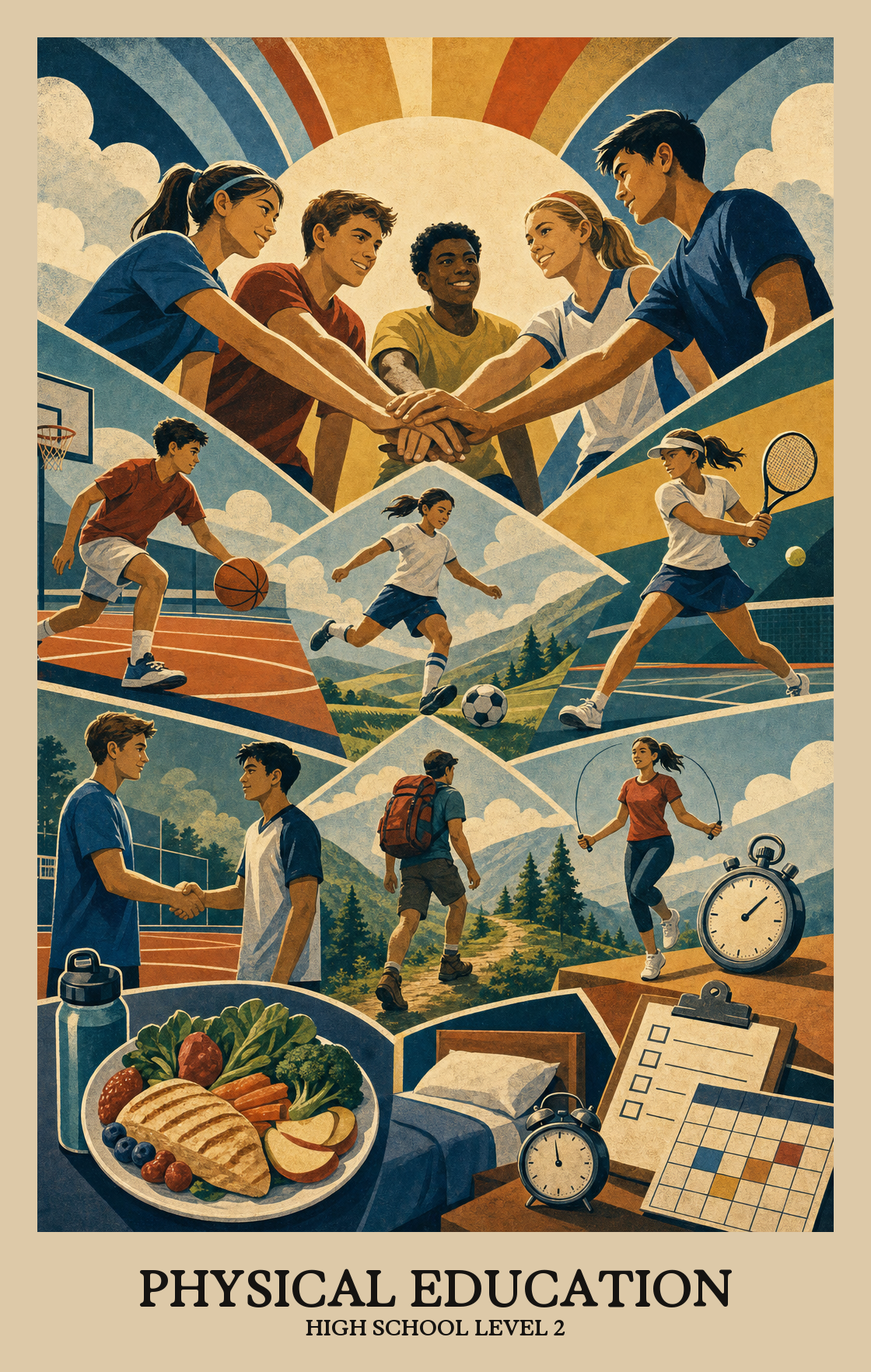 Illustration of what students learn in High School Level 2 Physical Education