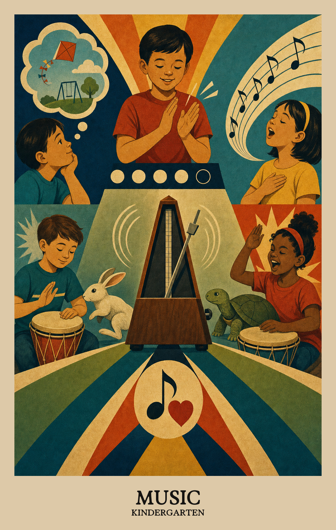 Illustration of what students learn in Kindergarten Arts: Music