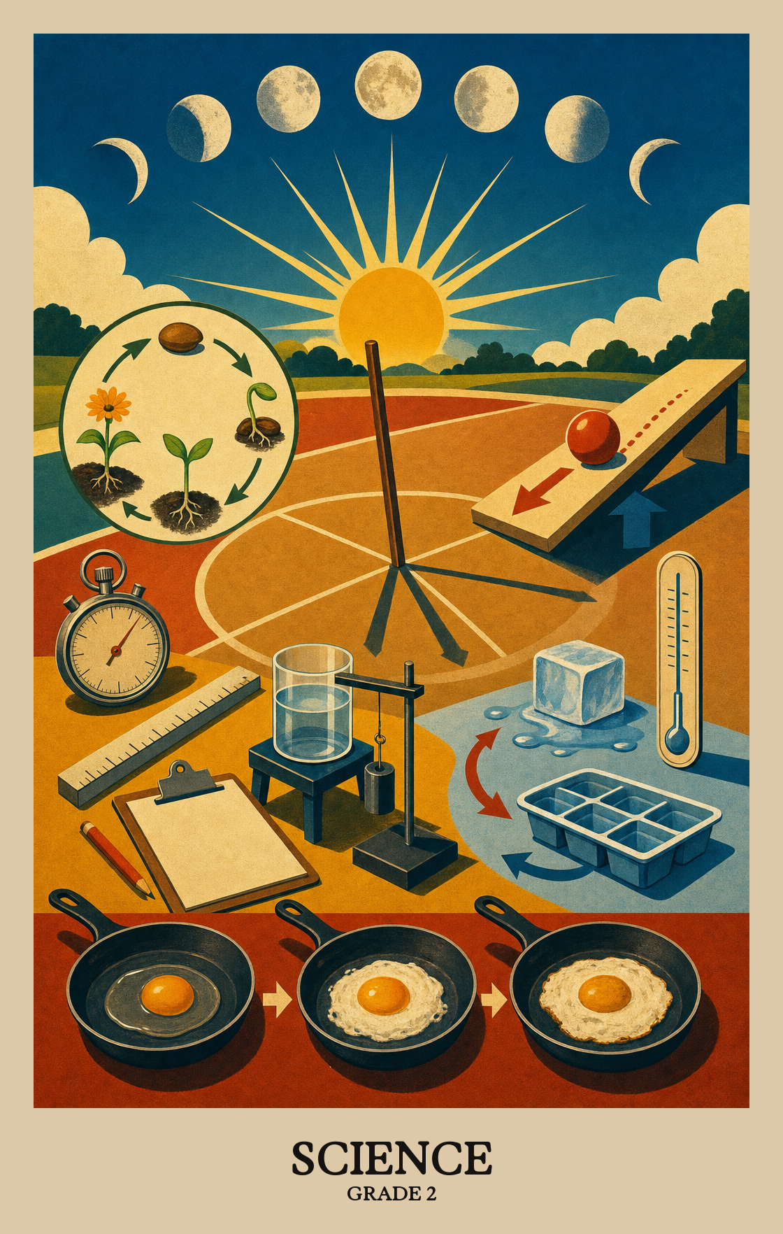 Illustration of what students learn in Grade 2 Science