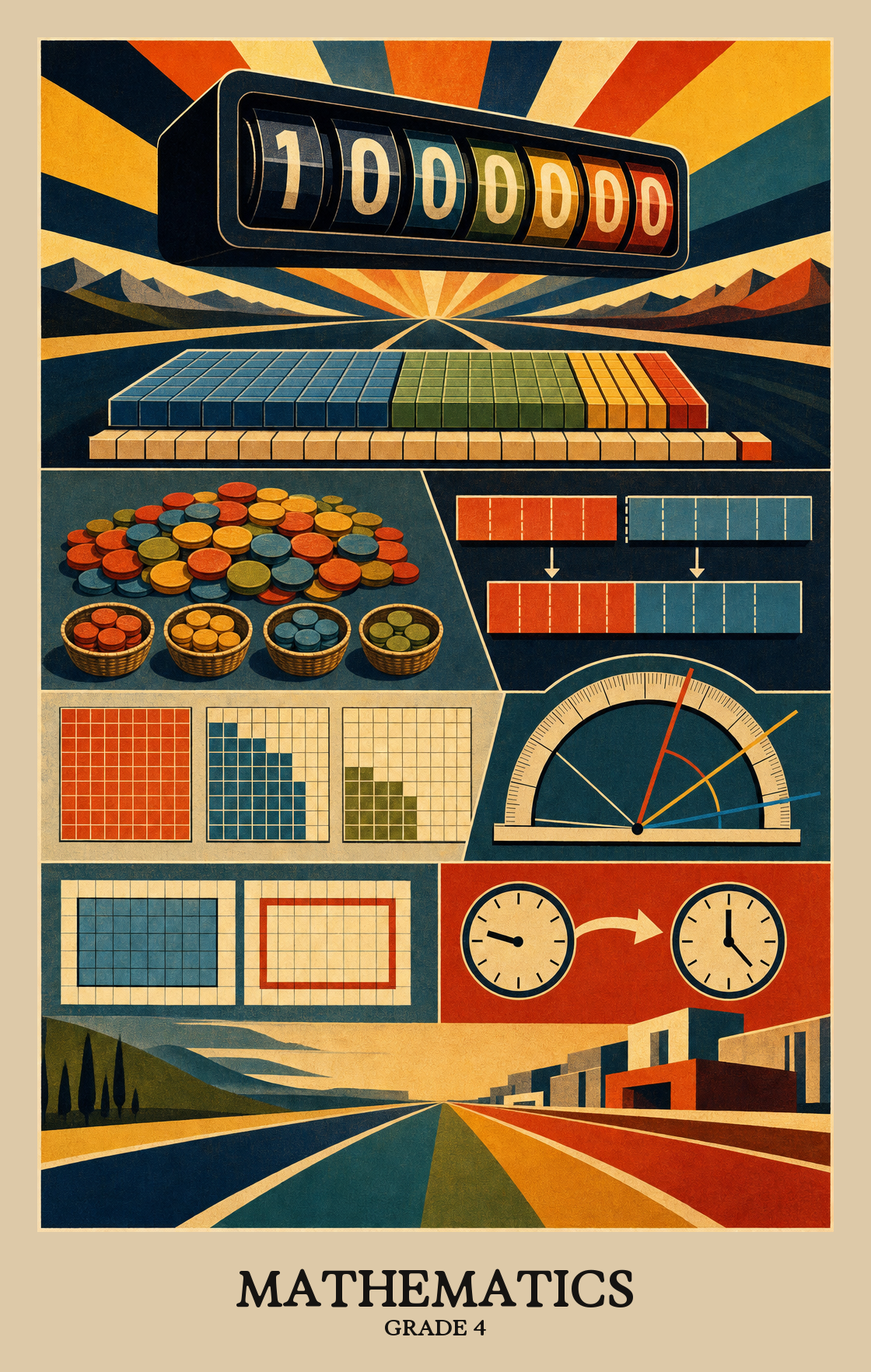 Illustration of what students learn in Grade 4 Mathematics
