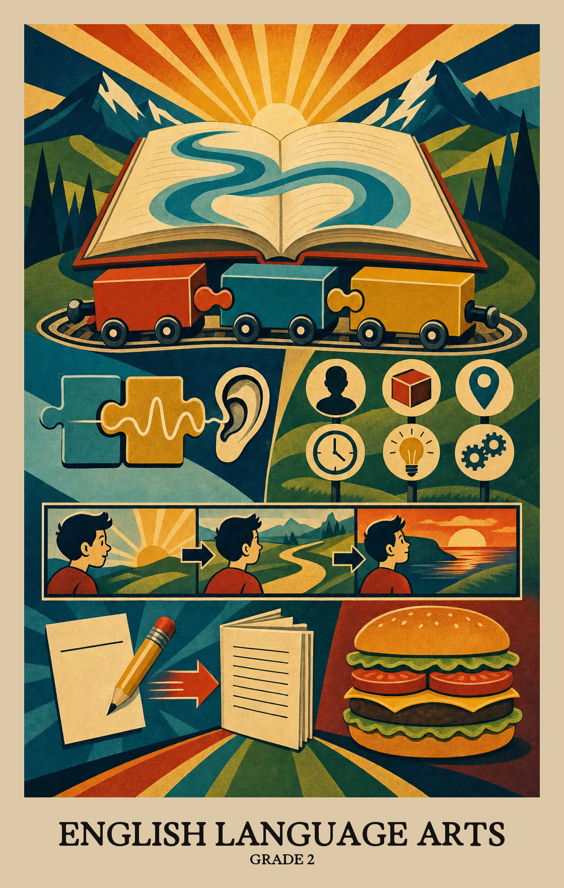 Illustration of what students learn in Grade 2 English Language Arts