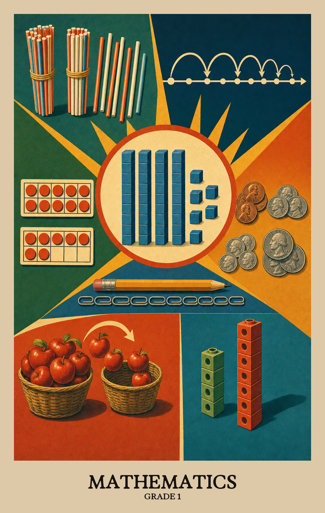 Illustration of what students learn in Grade 1 Mathematics