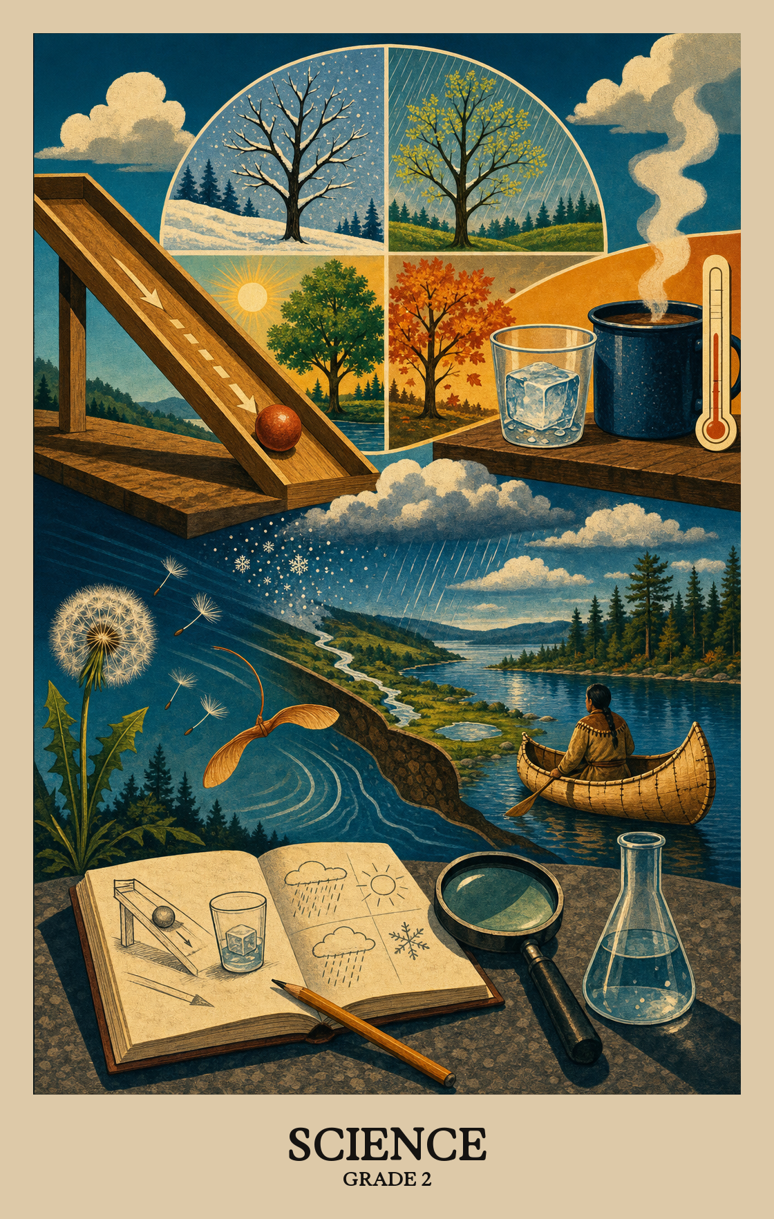 Illustration of what students learn in Grade 2 Science