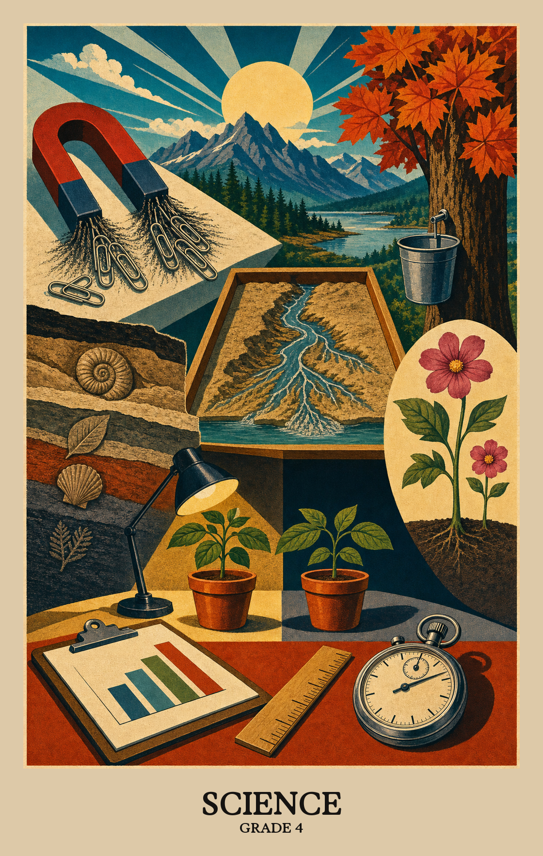 Illustration of what students learn in Grade 4 Science