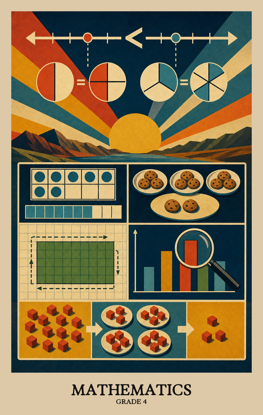 Illustration of what students learn in Grade 4 Mathematics