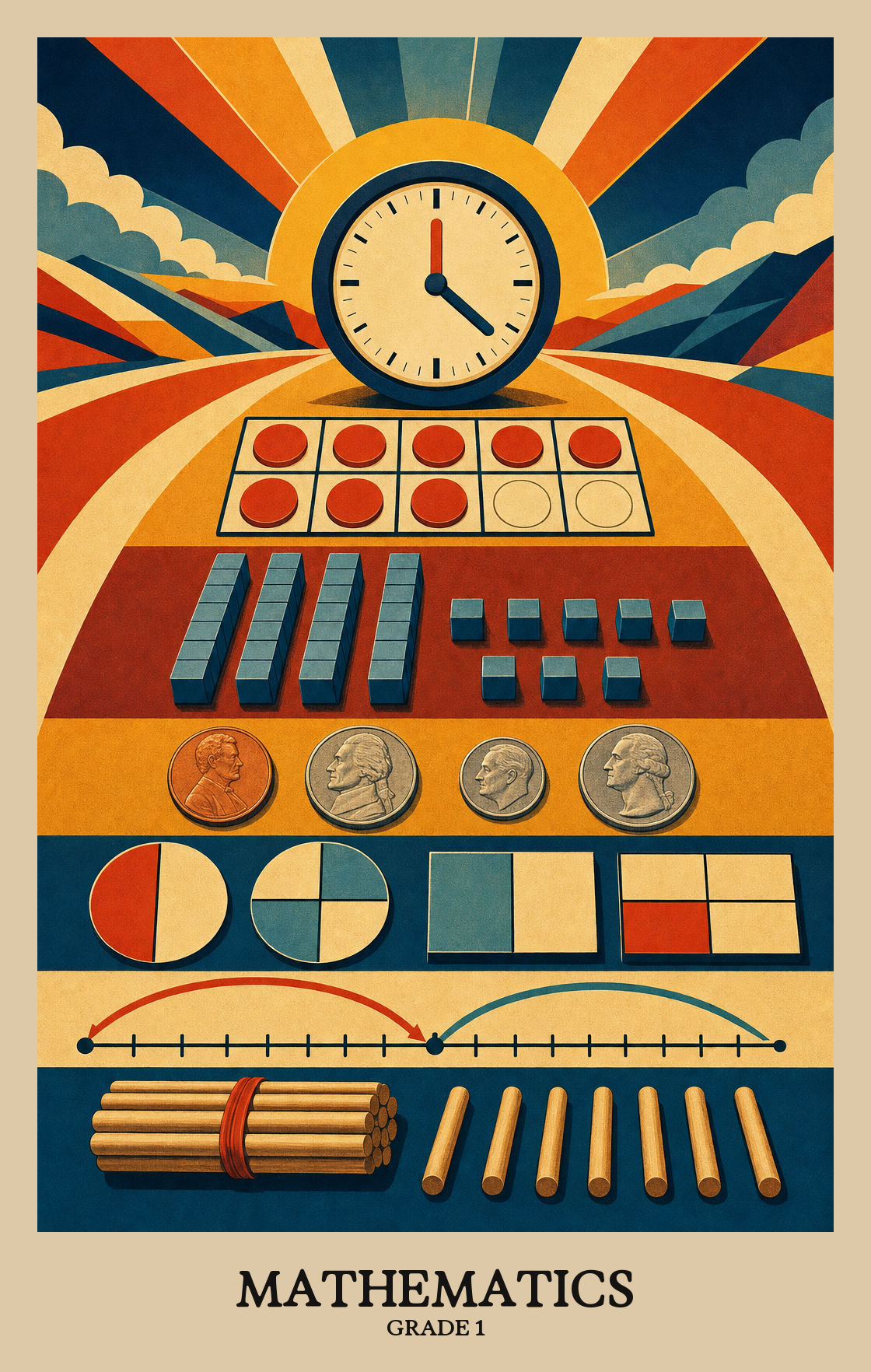 Illustration of what students learn in Grade 1 Mathematics