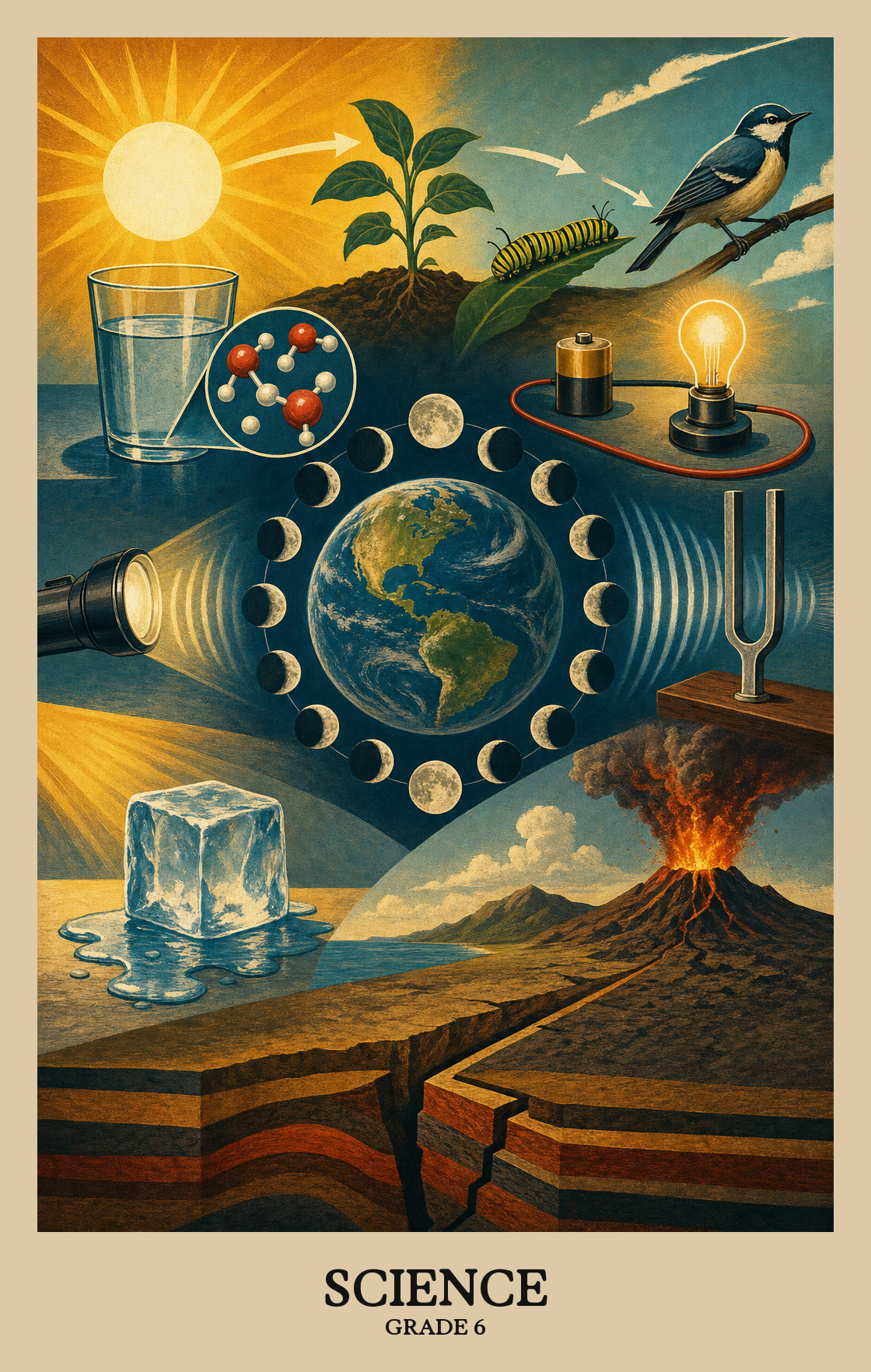 Illustration of what students learn in Grade 6 Science