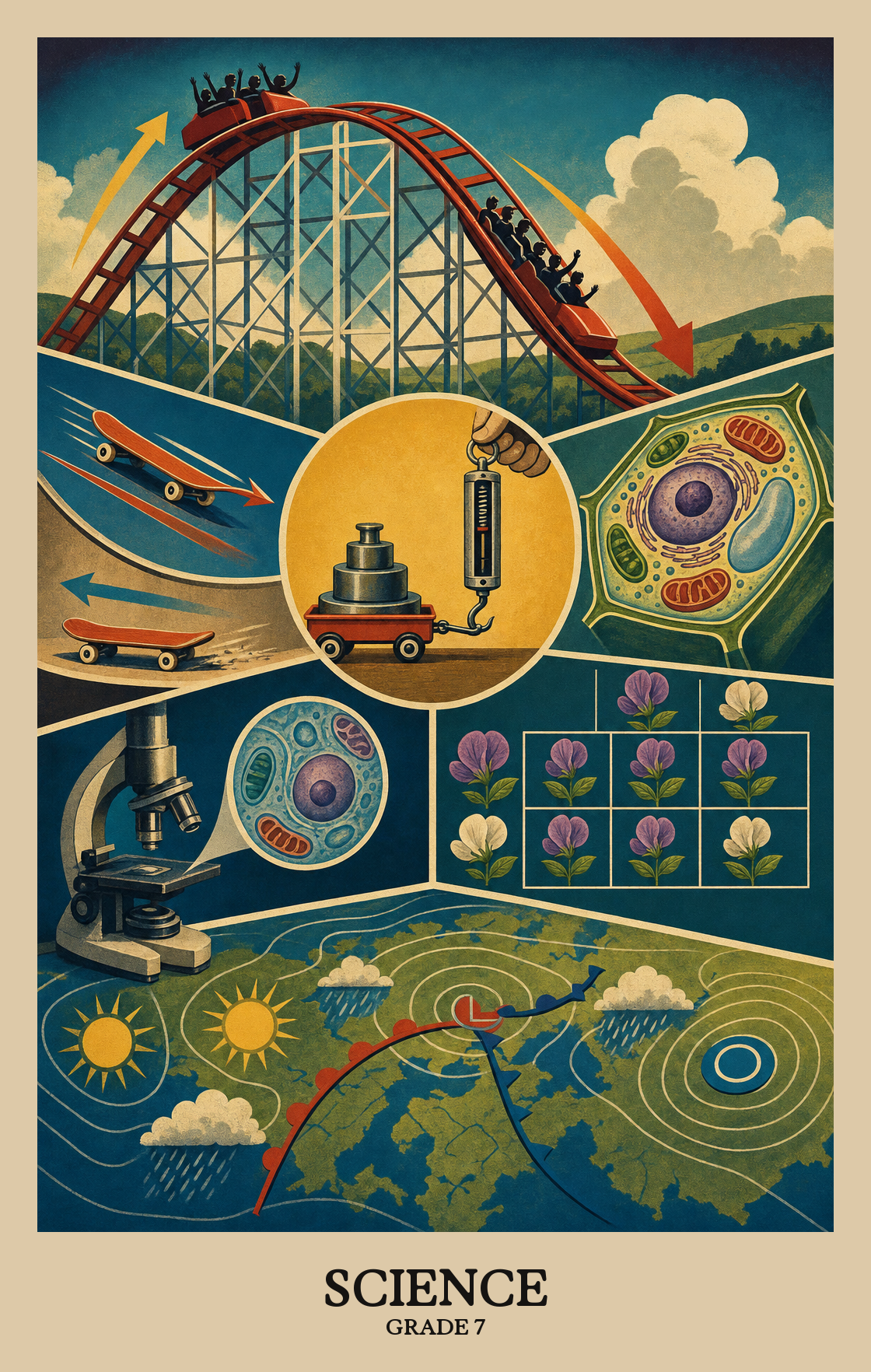 Illustration of what students learn in Grade 7 Science