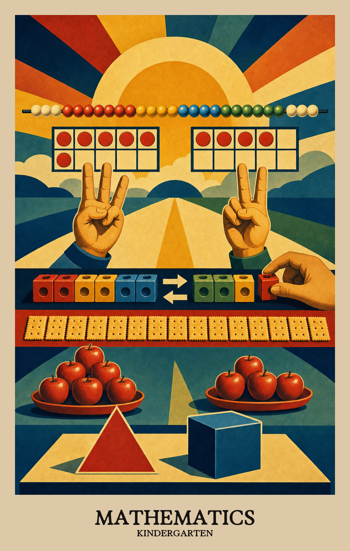 Illustration of what students learn in Kindergarten Mathematics