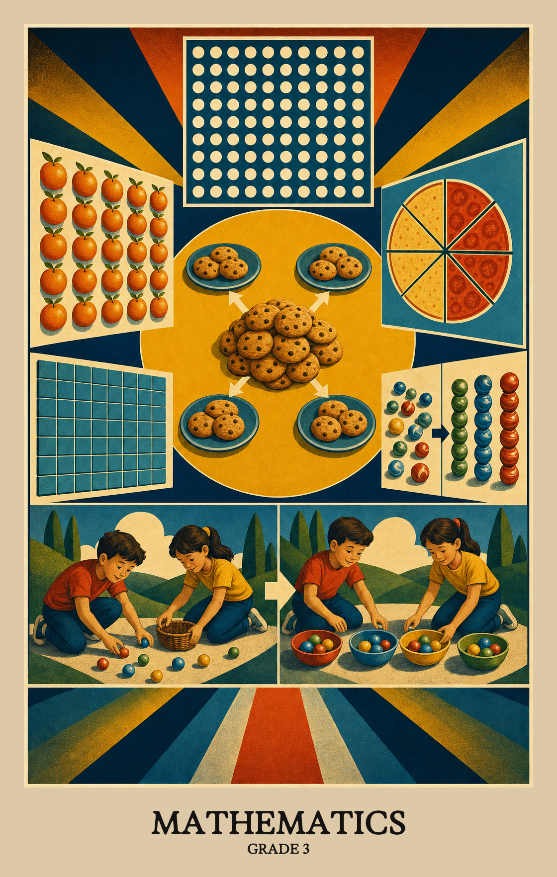 Illustration of what students learn in Grade 3 Mathematics
