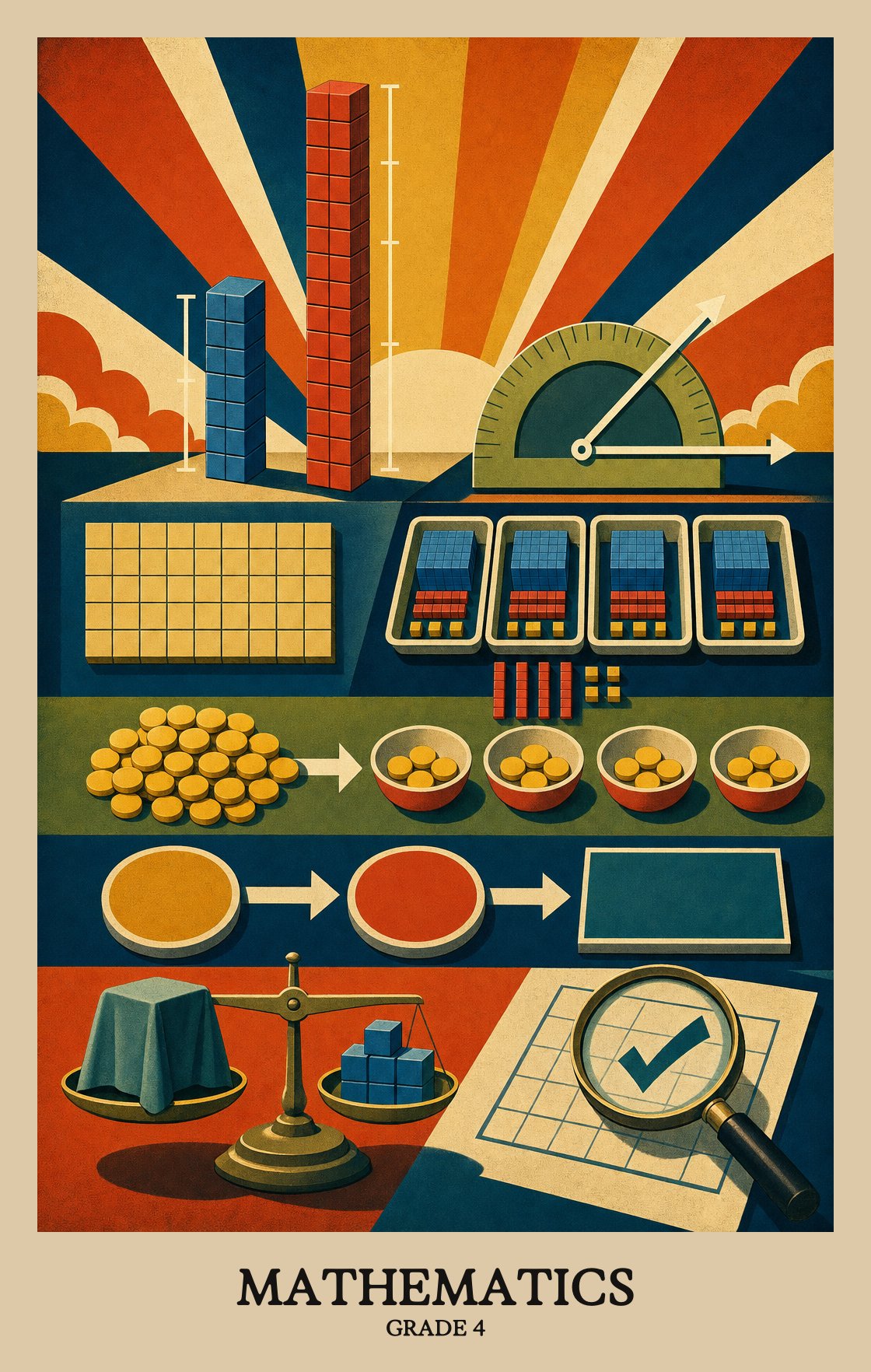 Illustration of what students learn in Grade 4 Mathematics