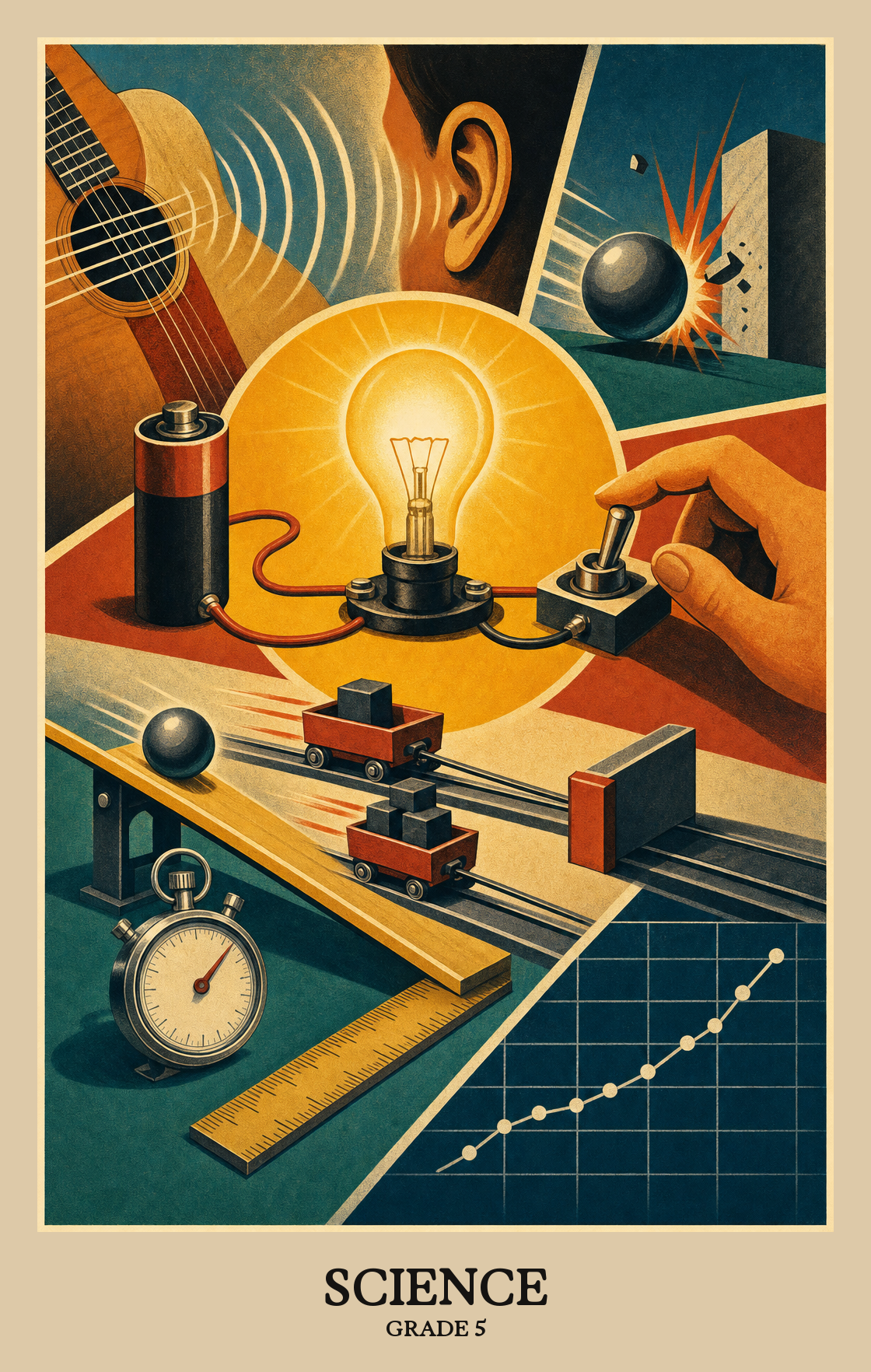 Illustration of what students learn in Grade 5 Science
