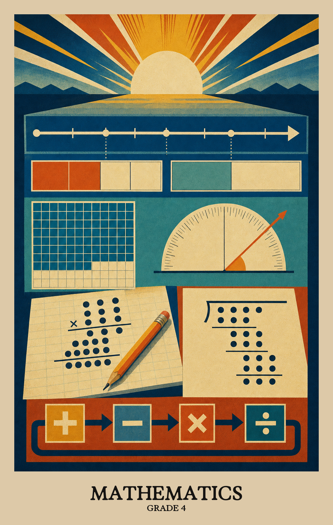 Illustration of what students learn in Grade 4 Mathematics